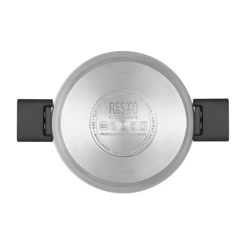 Panela Resto Kitchenware Anser 3,2 L Redonda Aço inoxidável Preto