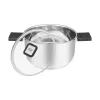 Panela Resto Kitchenware Anser 3,2 L Redonda Aço inoxidável Preto