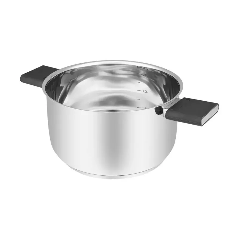 Panela Resto Kitchenware Anser 3,2 L Redonda Aço inoxidável Preto