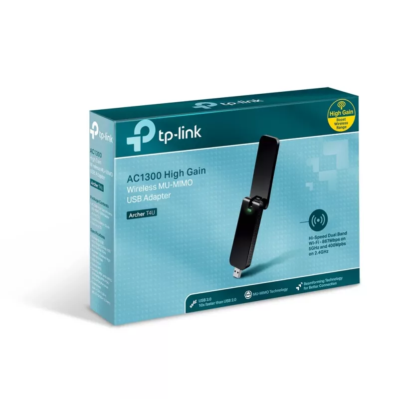 TP-Link Archer T4U V3 AC1300 adaptador Wi-Fi USB dual band