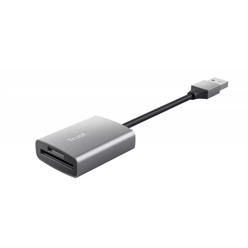 Trust Dalyx 24135 leitor de cartões, USB 3.2 Gen 1, microSD/SD/SDHC/SDXC, prateado