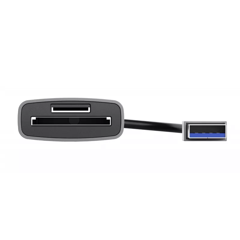 Trust Dalyx 24135 leitor de cartões, USB 3.2 Gen 1, microSD/SD/SDHC/SDXC, prateado