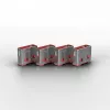 Bloqueador de portas Lindy USB Port Blocker Pack de 4 Código de cor Rosa