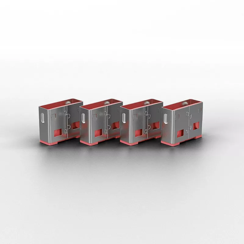 Bloqueador de portas Lindy USB Port Blocker Pack de 4 Código de cor Rosa