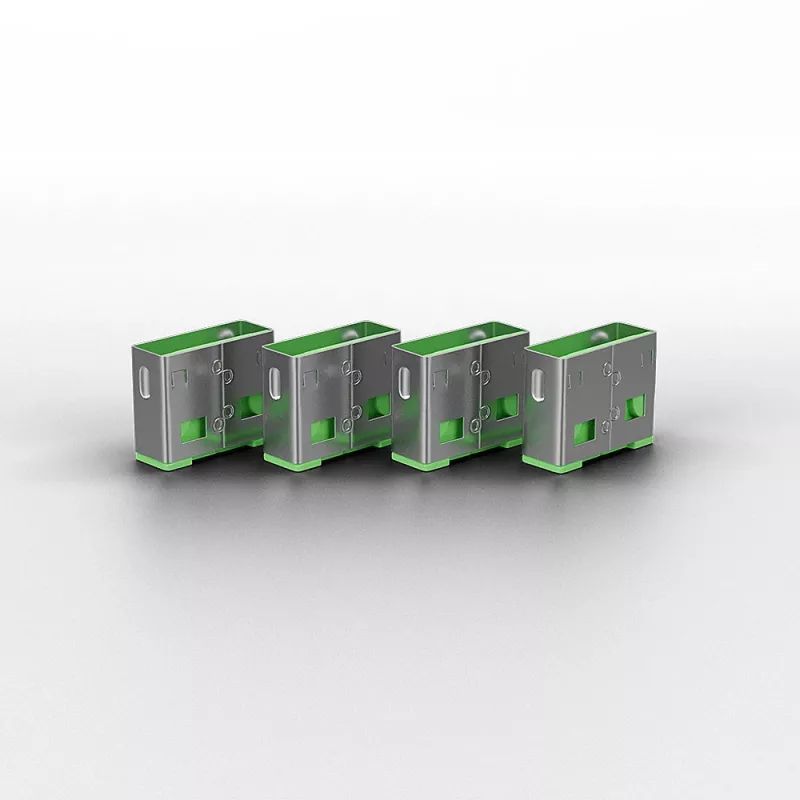 Bloqueador de portas Lindy USB Port Blocker Pack de 4 Código de cor Verde