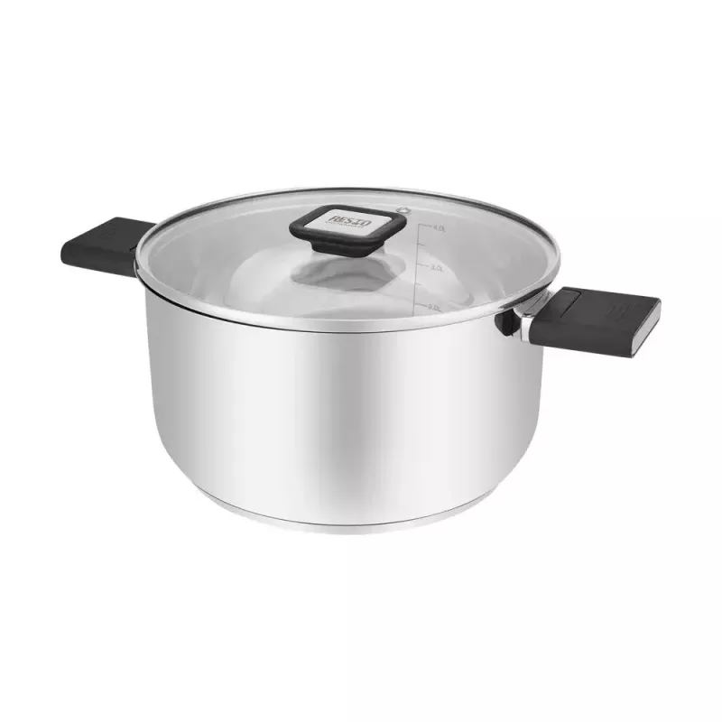 Resto Kitchenware Anser 4,4 L redondo preto aço inoxidável