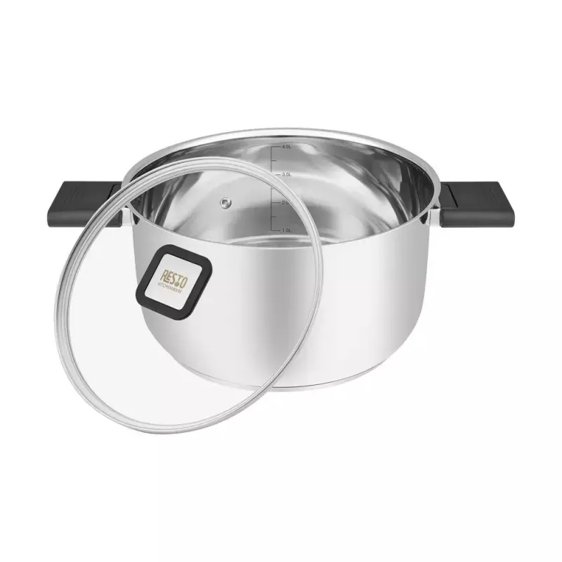 Resto Kitchenware Anser 4,4 L redondo preto aço inoxidável