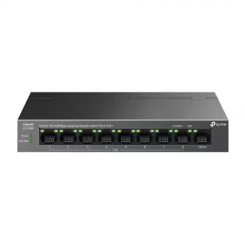 Switch de rede TP-Link LiteWave LS109P não gerido Fast Ethernet (10/100) Power over Ethernet (PoE) preto