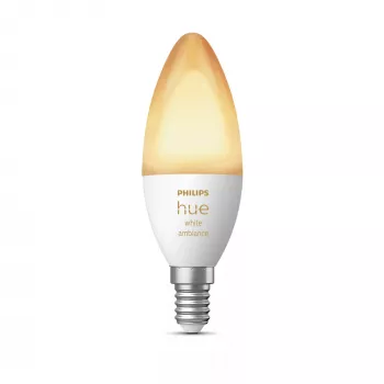 Lâmpada inteligente Philips Hue White ambience Candle E14, 5,2 W, Bluetooth/Zigbee, casquilho E14