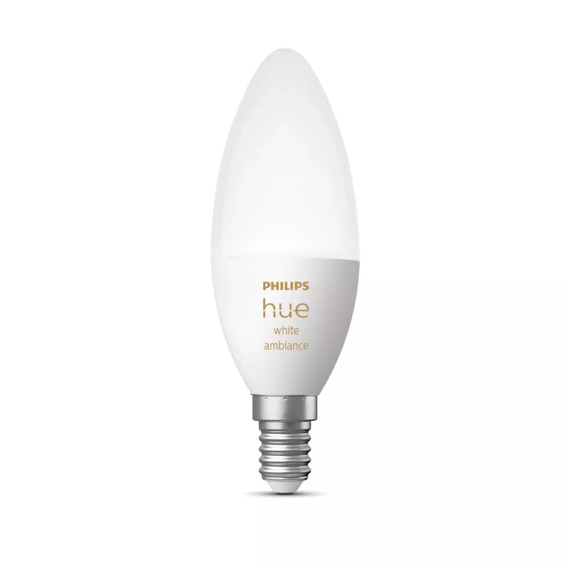 Lâmpada inteligente Philips Hue White ambience Candle E14, 5,2 W, Bluetooth/Zigbee, casquilho E14