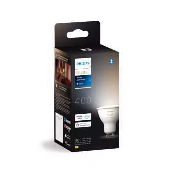Philips Hue White Ambiance GU10 – Spot inteligente, lâmpada inteligente, Bluetooth/Zigbee, branco, LED, GU10, GU10