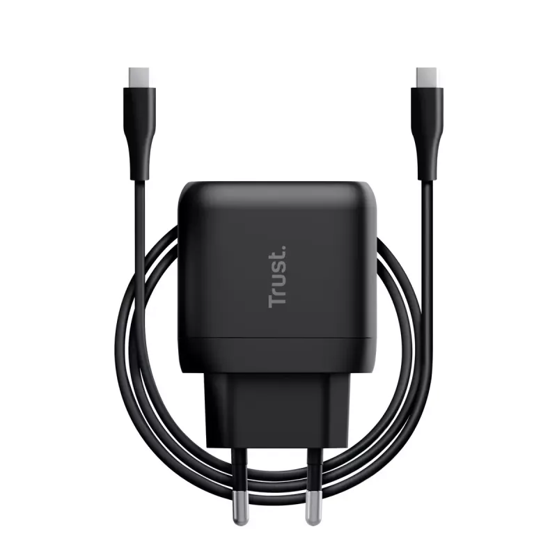 Carregador AC Trust Maxo 45 W universal preto 100-240 V 20 V USB-C