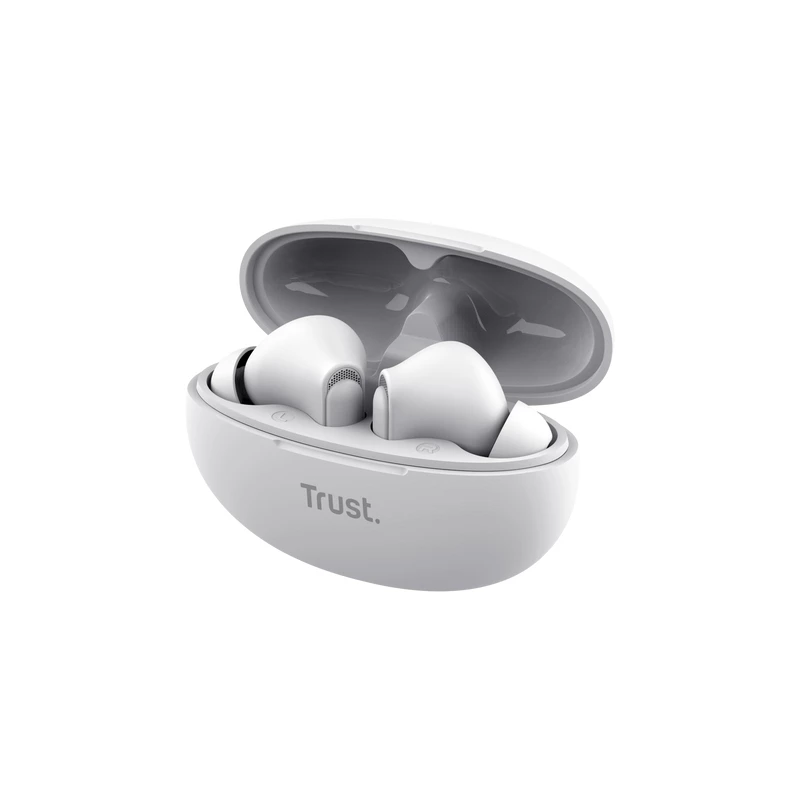 Headset Trust Yavi True Wireless Stereo (TWS) In-Ear chamadas/música USB Type-C Bluetooth branco