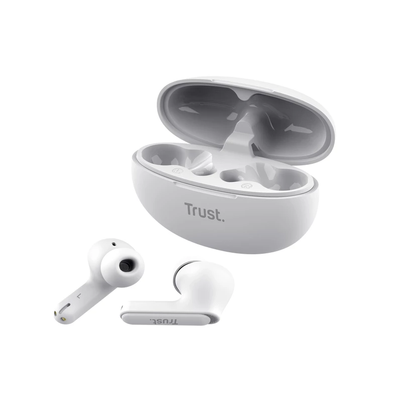 Headset Trust Yavi True Wireless Stereo (TWS) In-Ear chamadas/música USB Type-C Bluetooth branco