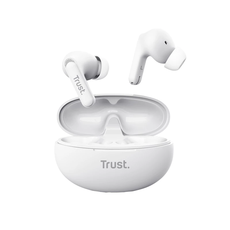 Headset Trust Yavi True Wireless Stereo (TWS) In-Ear chamadas/música USB Type-C Bluetooth branco
