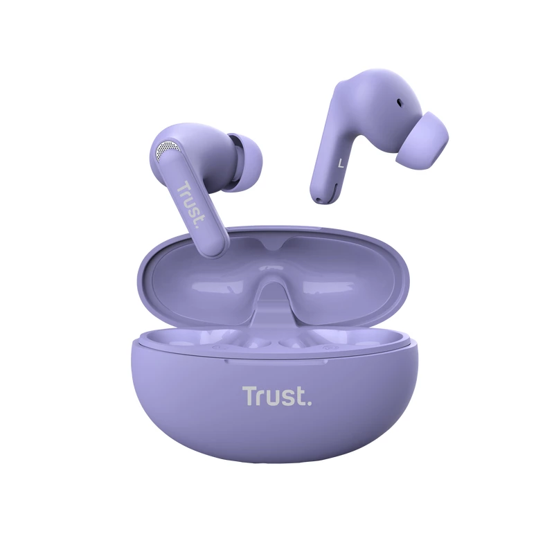 Trust Yavi 25297 auriculares intra-auriculares Bluetooth com ENC, roxos