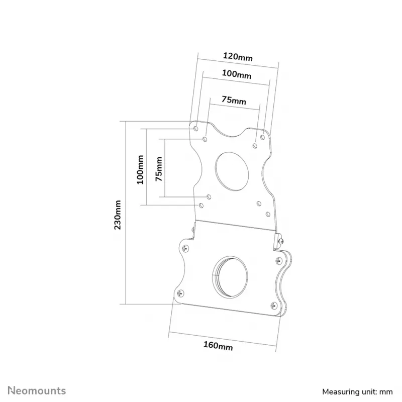 Neomounts FPMA-VESAMAC2127 placa adaptadora VESA para iMac, 21,5-27 polegadas, VESA 75x75 / 100x100 mm, máx. 15 kg, em aço, 730 g, prateada