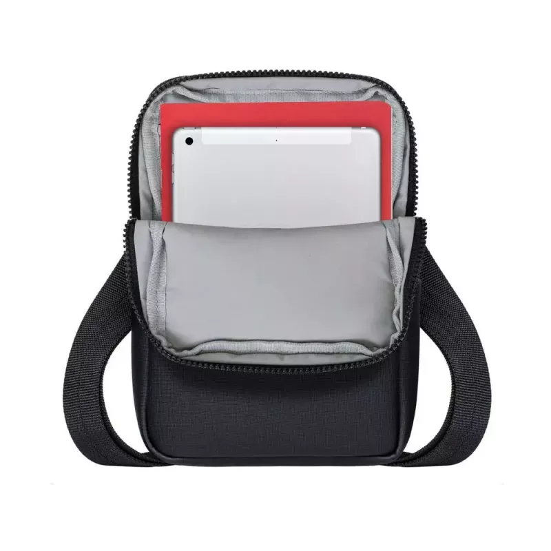 Mala messenger Rivacase 8810 para tablets até 20,3 cm (8 polegadas) — poliuretano e poliéster, 0,28 kg