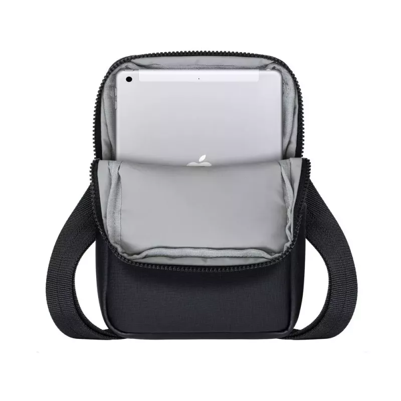 Mala messenger Rivacase 8810 para tablets até 20,3 cm (8 polegadas) — poliuretano e poliéster, 0,28 kg