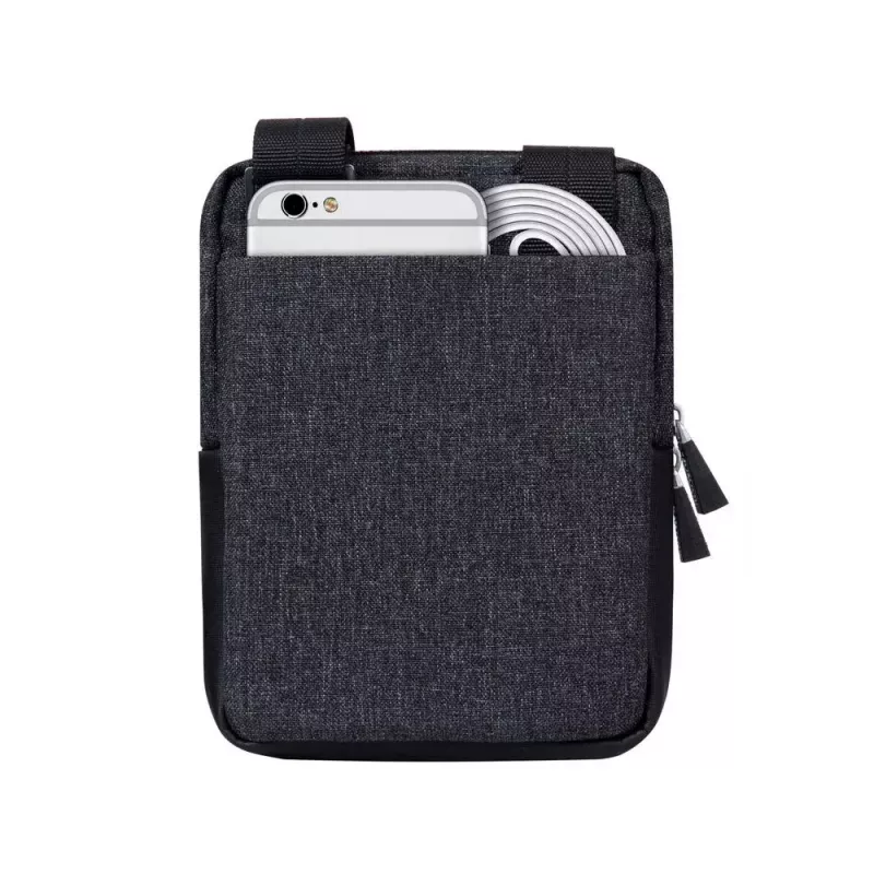 Mala messenger Rivacase 8810 para tablets até 20,3 cm (8 polegadas) — poliuretano e poliéster, 0,28 kg