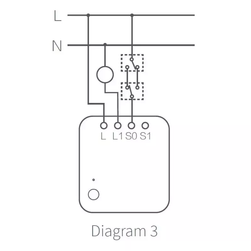 Módulo de interruptor simples AQARA Smart Home T1, sem neutro (SSM-U02)