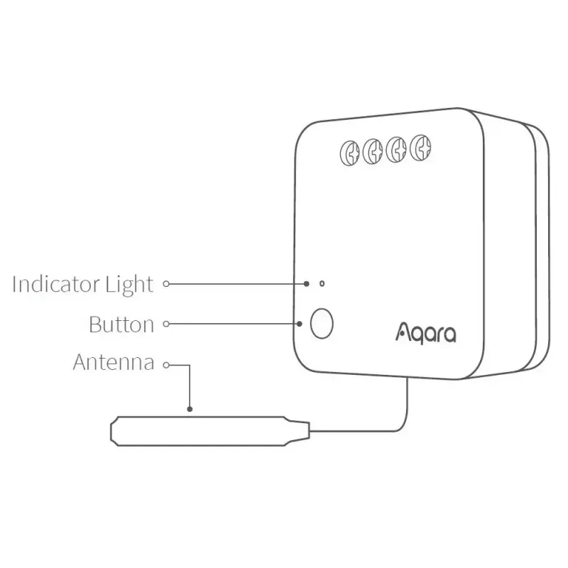 Módulo de interruptor simples AQARA Smart Home T1, sem neutro (SSM-U02)