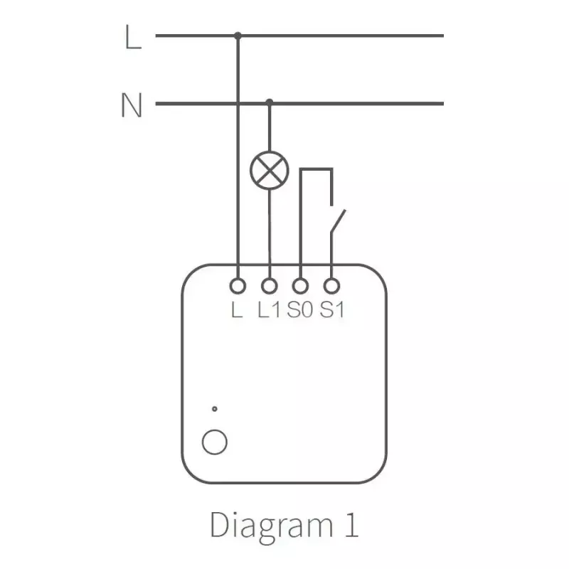 Módulo de interruptor simples AQARA Smart Home T1, sem neutro (SSM-U02)