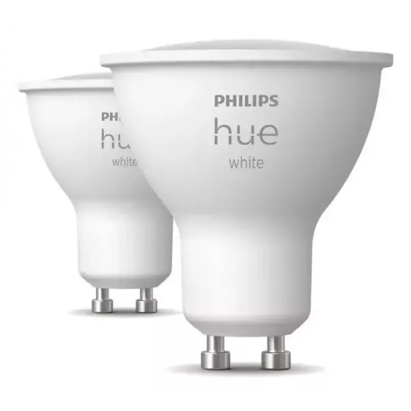 Philips Hue White GU10 lâmpada inteligente, 2x400 lm, 2 unidades