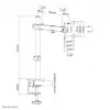 Braço para monitor Neomounts FPMA-D540 preto 13-32
