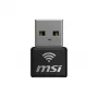 Adaptador USB MSI AX1800 Nano WiFi USB 2.0 preto