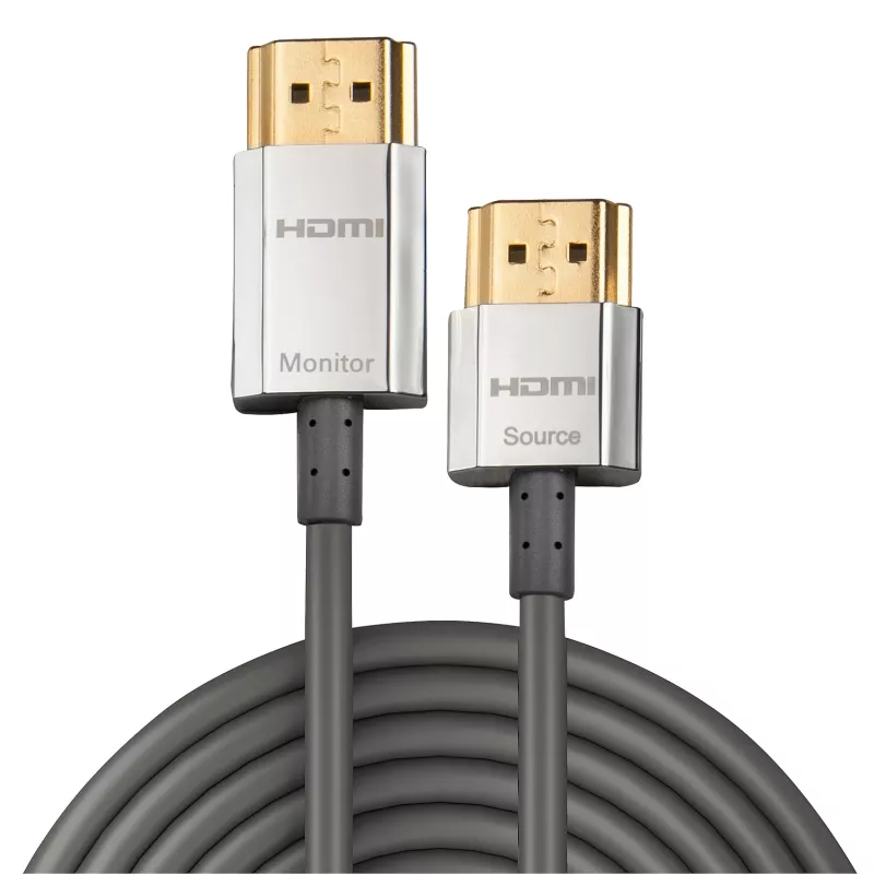 Cabo HDMI Lindy 3m CROMO fino High Speed com Ethernet, 3 m, HDMI tipo A (Standard), HDMI tipo A (Standard), 3D, 10,2 Gbit/s, cinzento