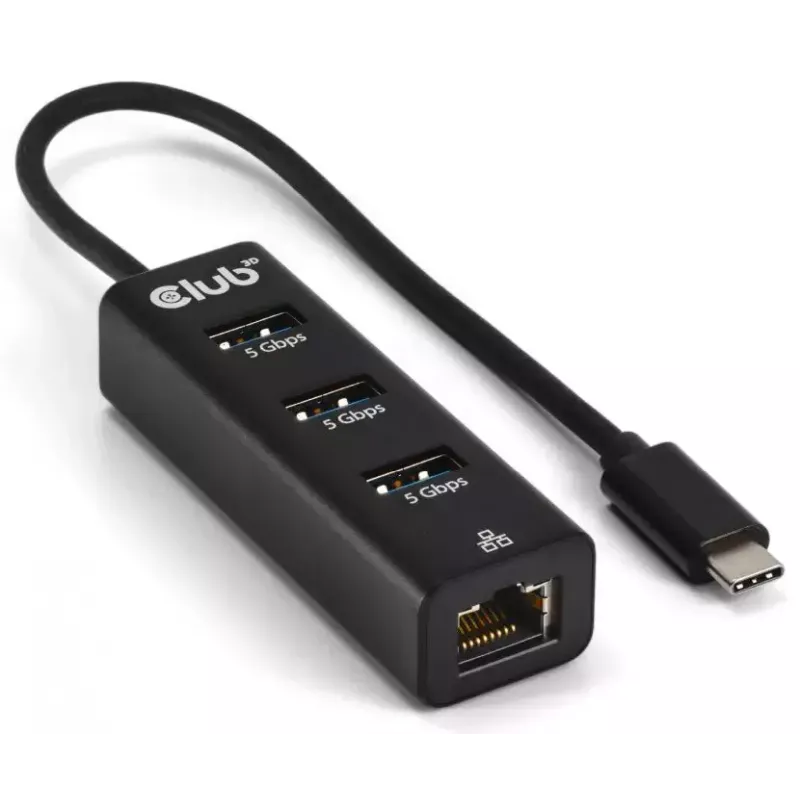 Hub de interfaces CLUB3D CSV-1549 USB Type-C 5000 Mbit/s preto