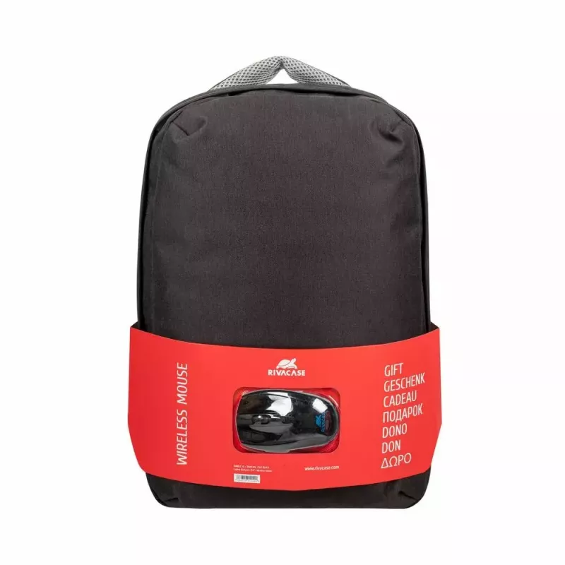 Rivacase 7563 mochila para portátil 15,6 polegadas (39,6 cm) com rato, preta
