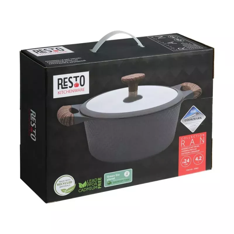 Resto Kitchenware Ran caçarola 4,2 L, redonda, bege, madeira