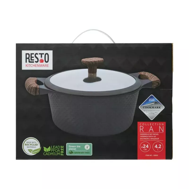 Resto Kitchenware Ran caçarola 4,2 L, redonda, bege, madeira
