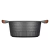 Panela Resto Kitchenware Capella 4,6 L redonda preta de madeira