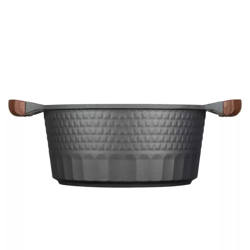 Panela Resto Kitchenware Capella 4,6 L redonda preta de madeira