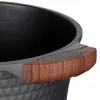 Panela Resto Kitchenware Capella 4,6 L redonda preta de madeira