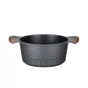 Panela Resto Kitchenware Capella 4,6 L redonda preta de madeira