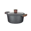 Panela Resto Kitchenware Capella 4,6 L redonda preta de madeira