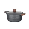 Panela Resto Kitchenware Capella 4,6 L redonda preta de madeira