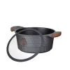 Panela Resto Kitchenware Capella 4,6 L redonda preta de madeira