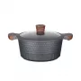 Panela Resto Kitchenware Capella 4,6 L redonda preta de madeira