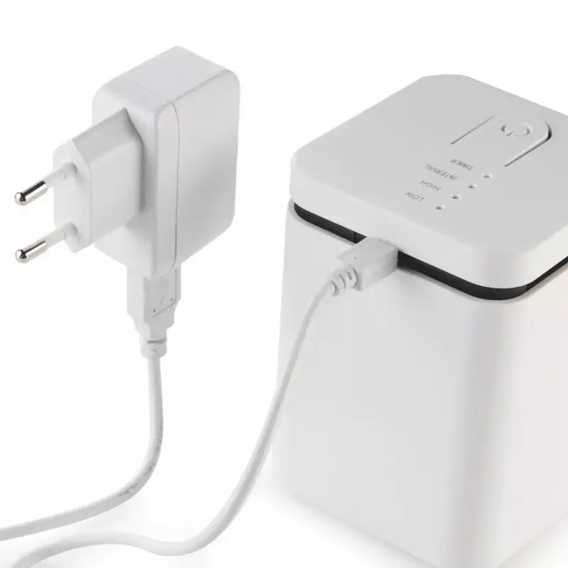 Stylies Elara COP000852 difusor de aromas, 1,3 W, para divisões até 15 m², 2 níveis de velocidade, temporizador, alimentação por USB/pilhas/adaptador, 74 x 74 x 100 mm, cinzento