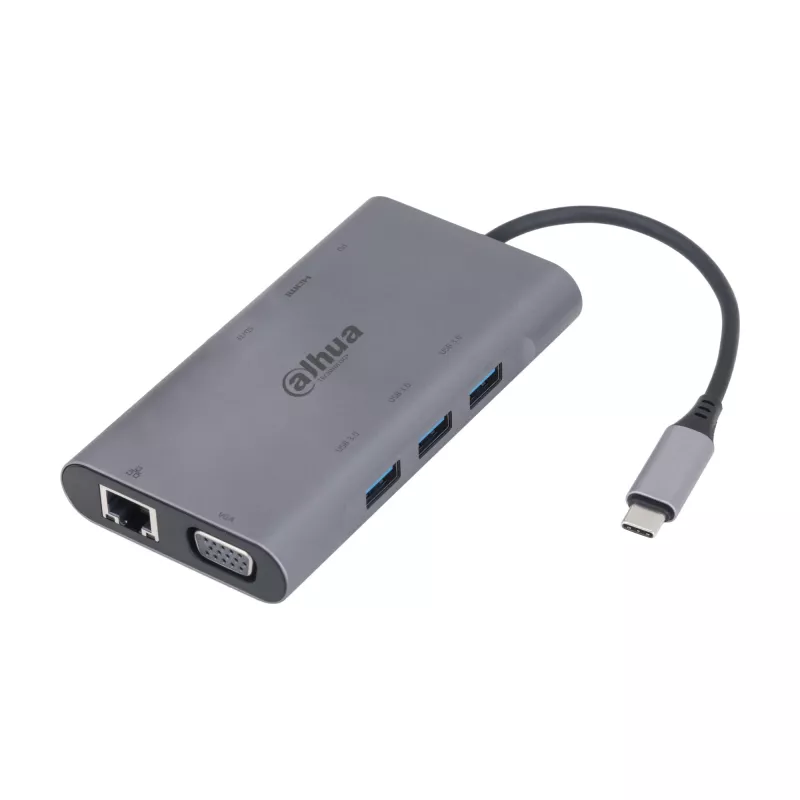 Docking station Dahua Technology 9-em-1 USB 3.1 Type-C para USB 3.0 + HDMI + RJ45 + VGA + SD/TF + PD