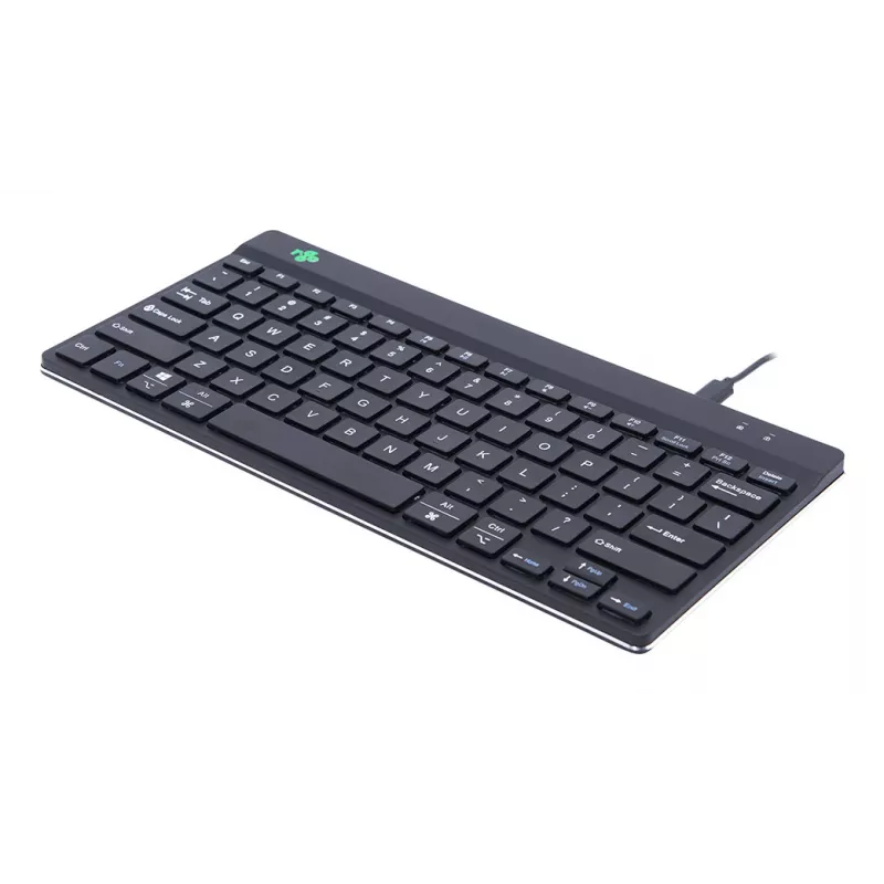 Teclado ergonómico R-Go Tools R-Go Compact Break, teclado compacto com software de pausas, QWERTY (US), com fios, preto