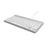 Teclado ergonómico R-Go Tools R-Go Compact Break, teclado compacto com software de pausas, QWERTY (US), com fios, branco
