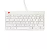 Teclado ergonómico R-Go Tools R-Go Compact Break, teclado compacto com software de pausas, QWERTY (US), com fios, branco