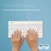 Teclado ergonómico R-Go Tools R-Go Compact Break, teclado compacto com software de pausas, QWERTY (US), com fios, branco