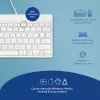 Teclado ergonómico R-Go Tools R-Go Compact Break, teclado compacto com software de pausas, QWERTY (US), com fios, branco